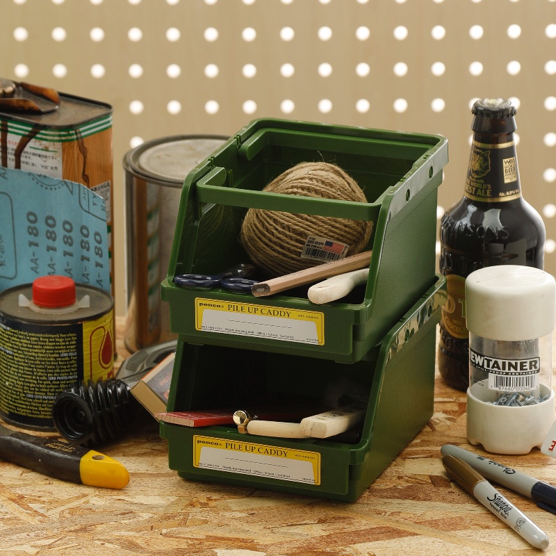 organizer impilabile dal design vintage, perfetto per scrivanie, bagno o strumenti da bricolage